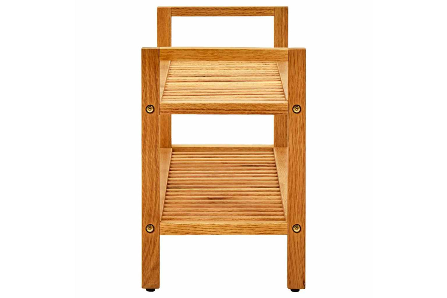 vidaXL 331748 Shoe Rack With 2 Shelves 100x27x40cm Solid Oak Wood-3
