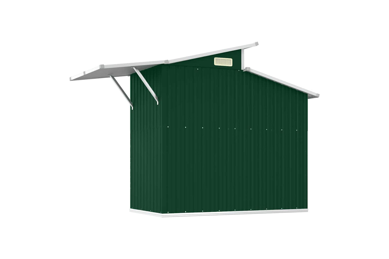 vidaXL Garden Shed Green 270x130x208.5cm Galvanised Steel-5