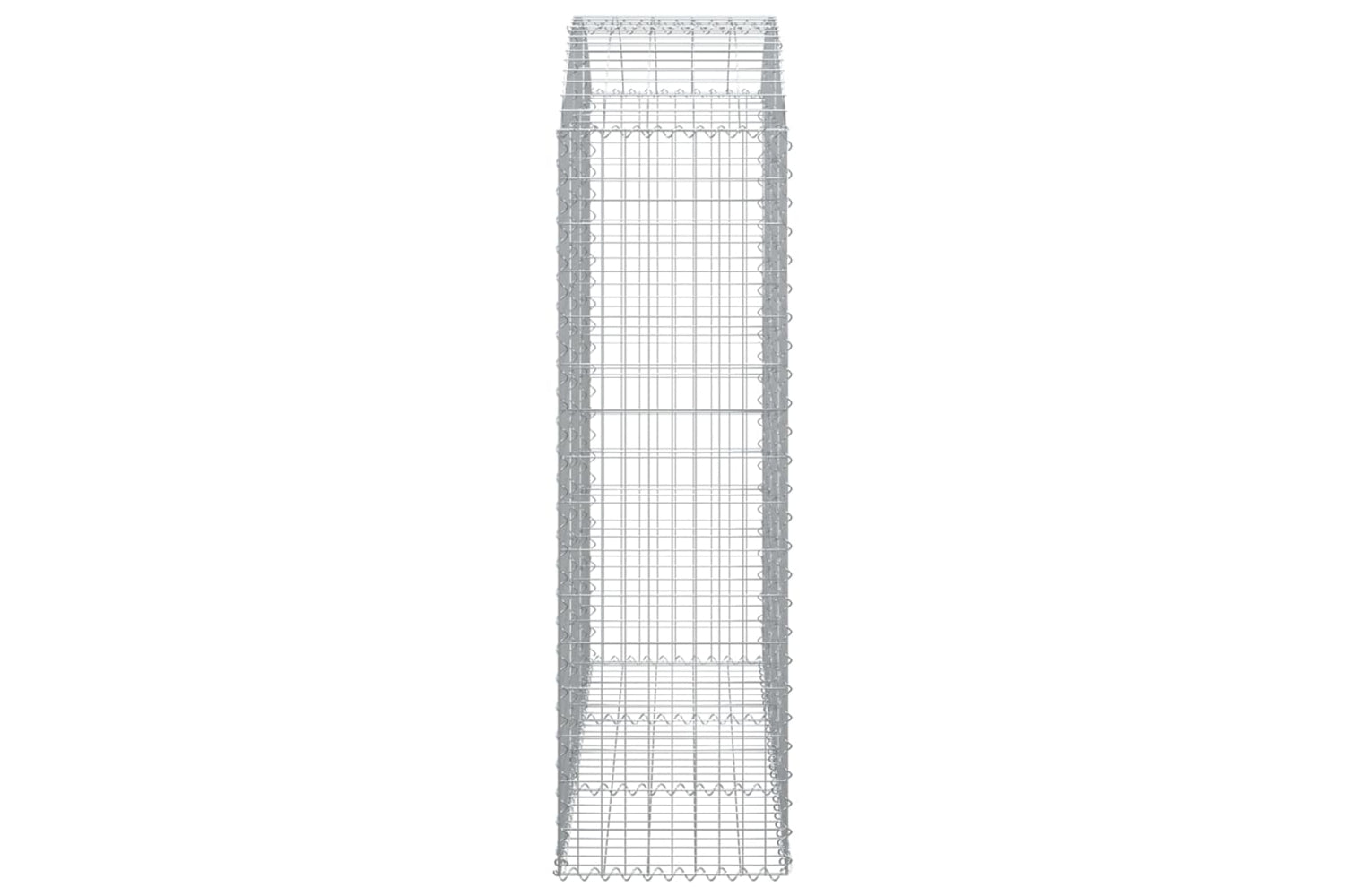 vidaXL 153458 Arched Gabion Basket 150x50x160/180cm Galvanised Iron-3
