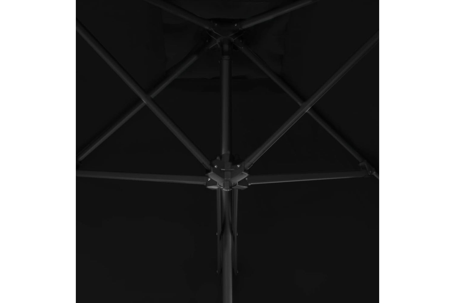 vidaXL 312516 Outdoor Parasol With Steel Pole Black 250x250x230cm-4
