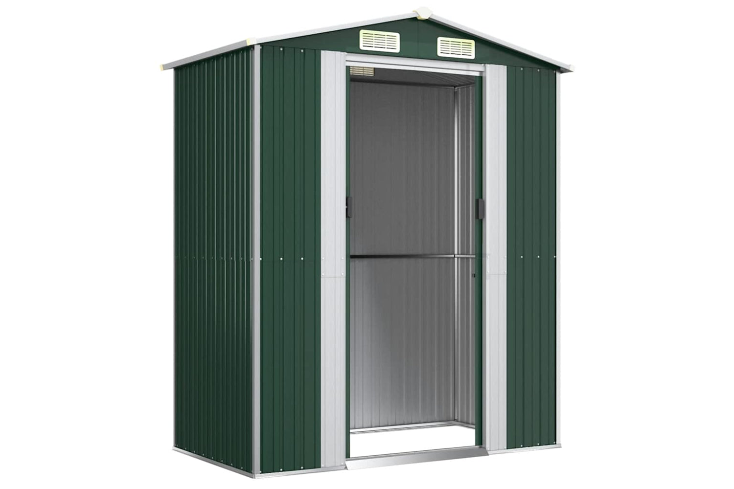 vidaXL 319267 Garden Shed Green 192x108x223cm Galvanised Steel-3