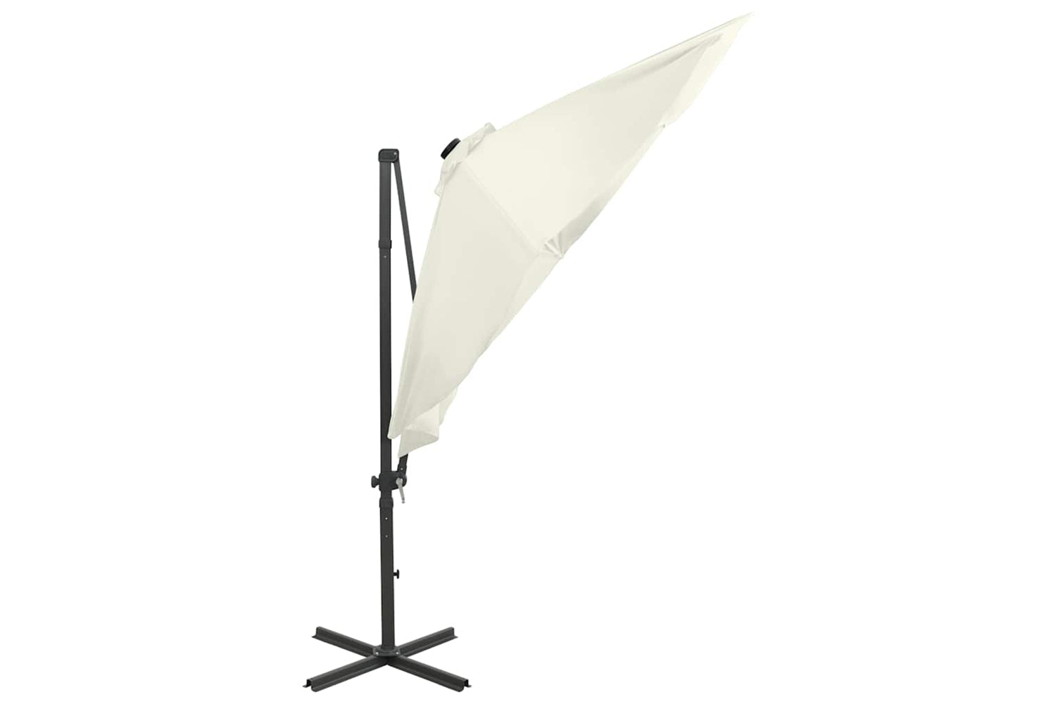 Vidaxl 312328 Cantilever Umbrella With Pole And Led Lights Sand 300 Cm-5
