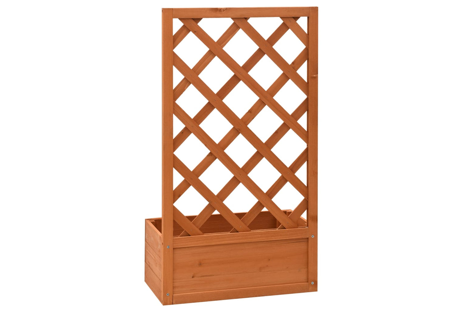 vidaXL 314830 Garden Trellis Planter Orange 50x25x90cm Solid Firwood-4