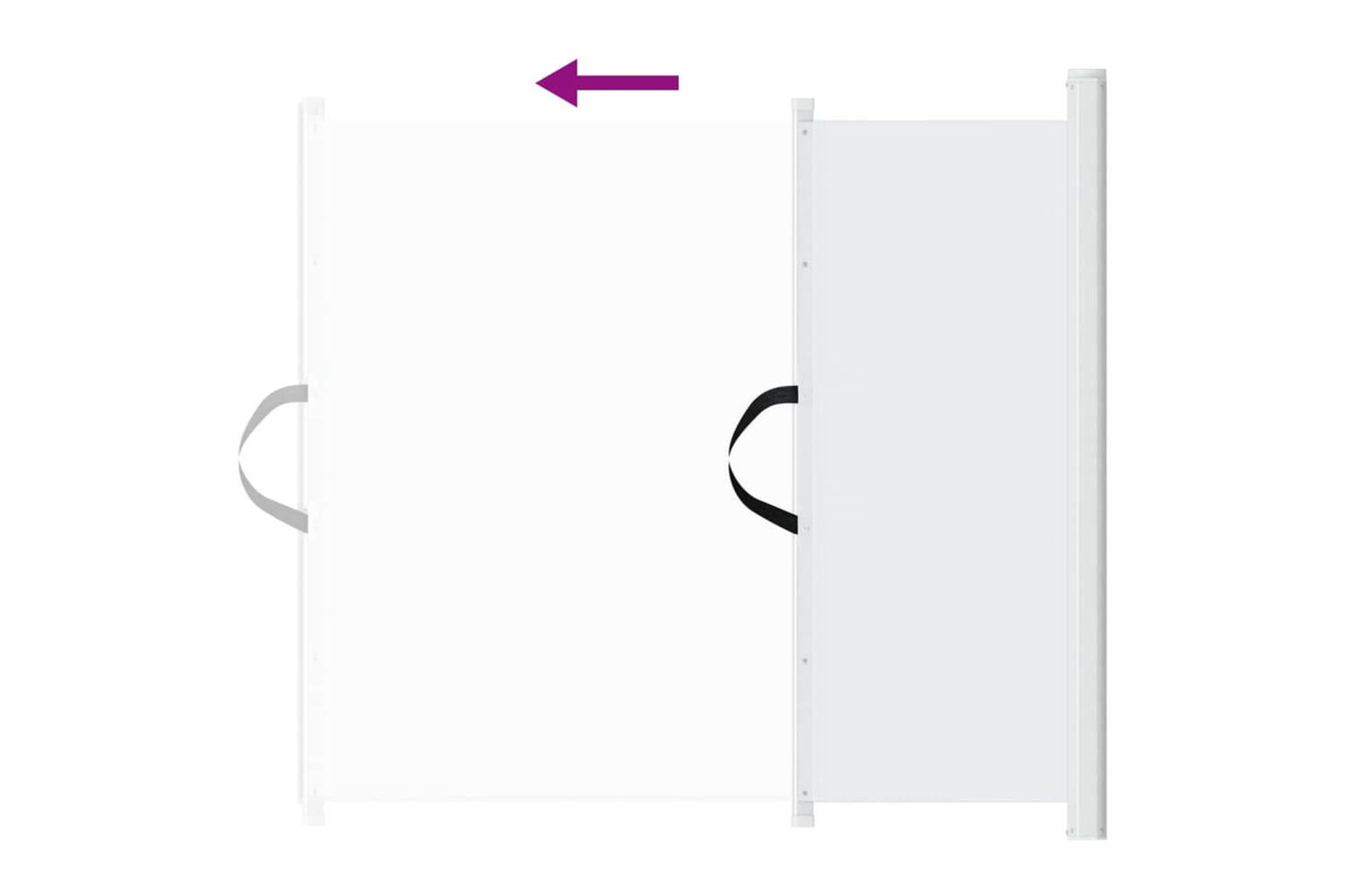 vidaXL 4004130 Retractable Pet Gate White 117.5x125cm-4