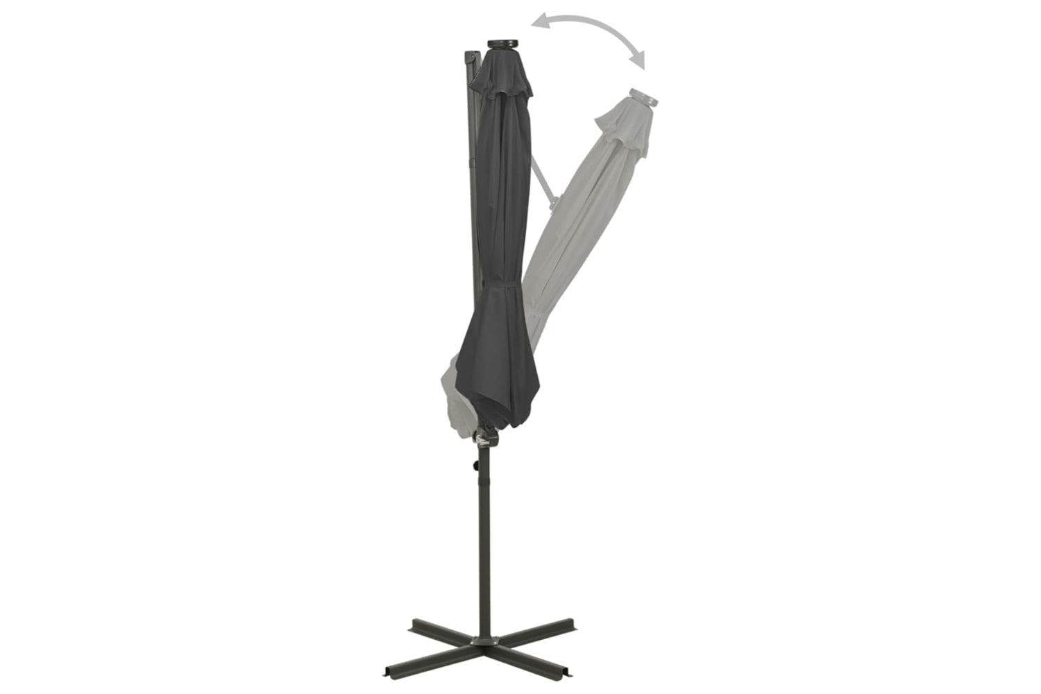 Vidaxl 312338 Cantilever Umbrella With Pole And Led Lights Anthracite 300 Cm-3