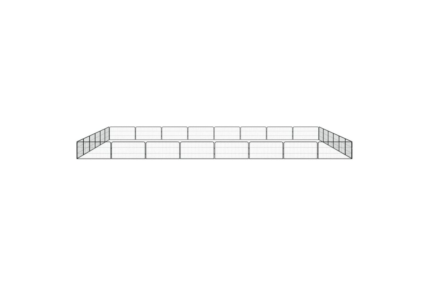 vidaXL 3115972 28-panel Dog Playpen Black 100x50cm Powder-coated Steel-2