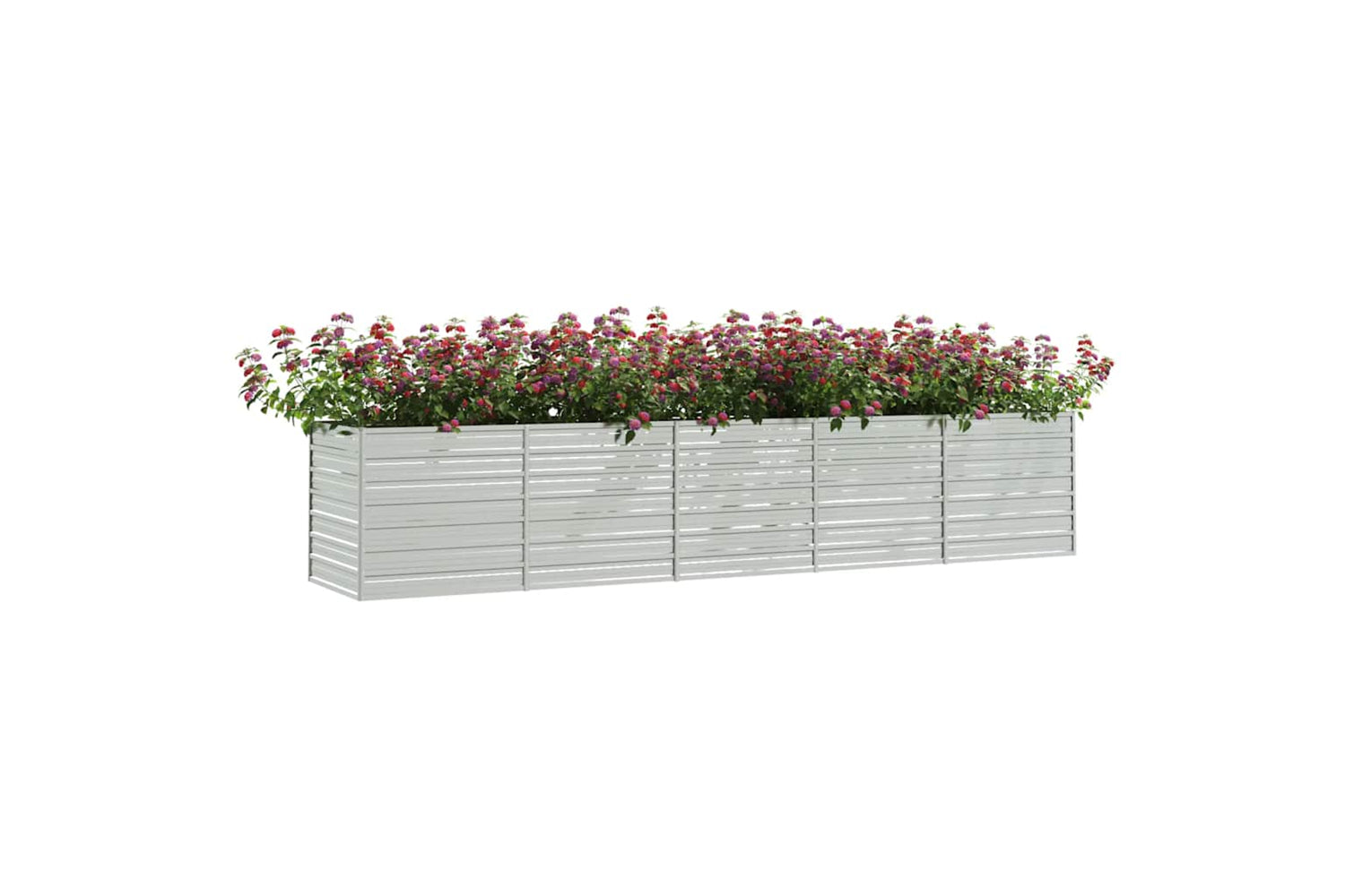 Vidaxl Garden Raised Bed 400x80x77 Cm Galvanized Steel Silver-2