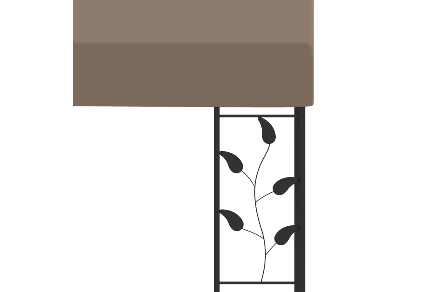Vidaxl Wall-mounted Gazebo 3x3x2.5 M Taupe-5