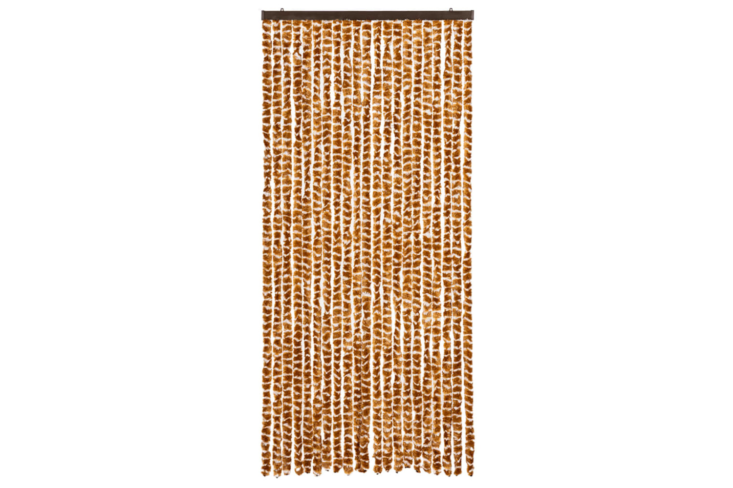 vidaXL Insect Curtain Ochre And White 90x220cm Chenille-2