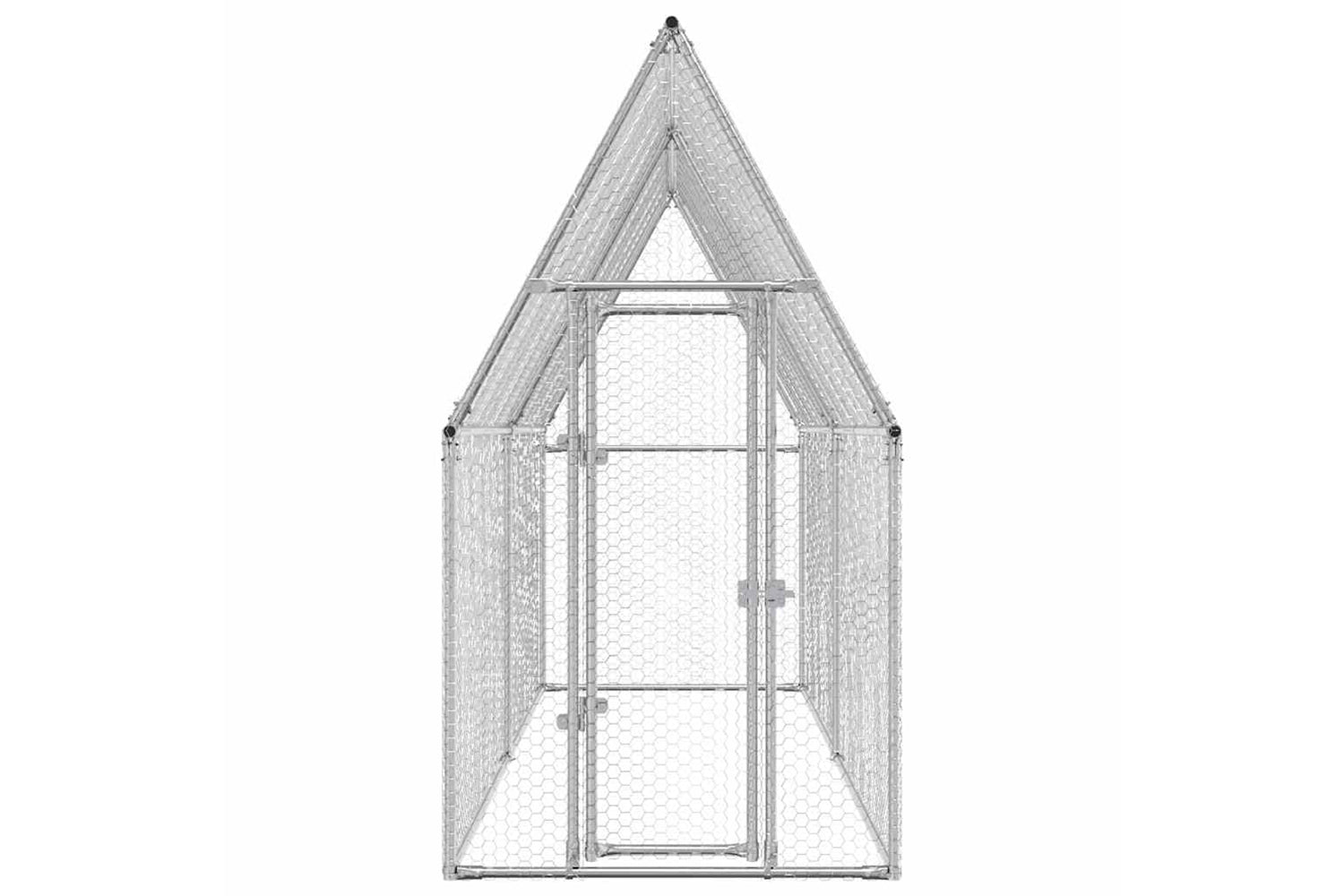 Vidaxl Chicken Cage Silver 400x100x190 Cm Galvanised Steel-5