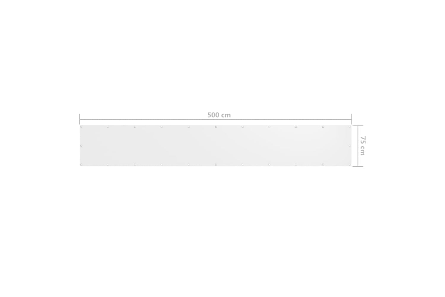 vidaXL 134890 Balcony Screen White 75x500cm Oxford Fabric-5