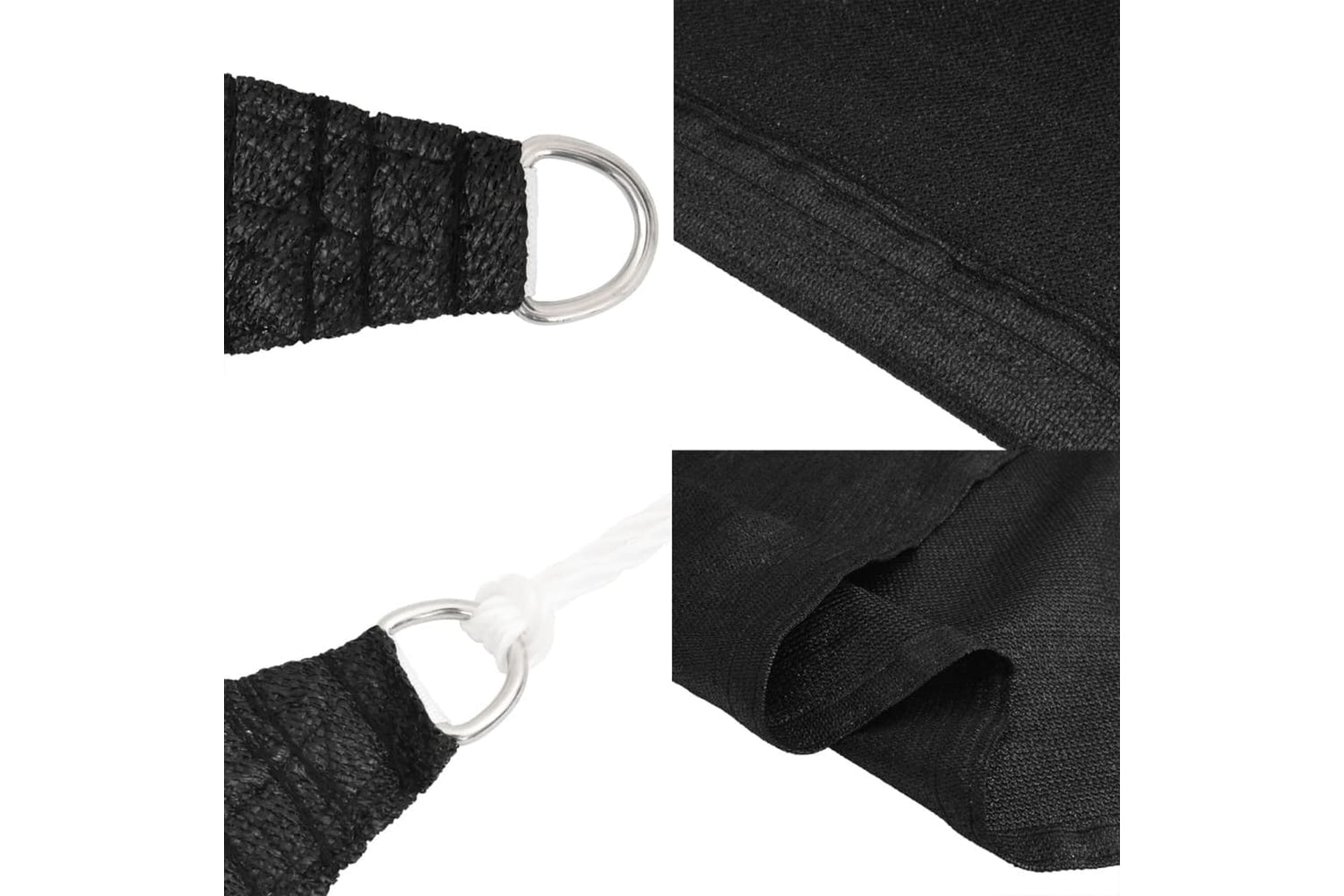 vidaXL 311754 Sunshade Sail 160 G/mÂ² Black 4x4x5.8 M Hdpe-5