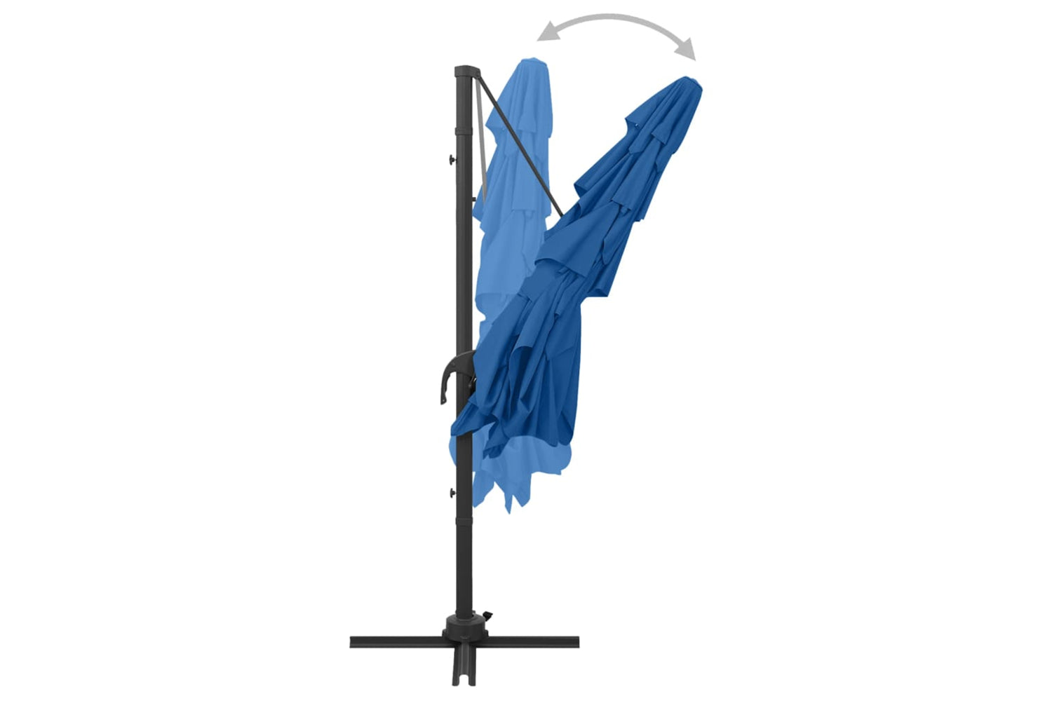 vidaXL 313827 4-tier Parasol With Aluminium Pole Azure Blue 250x250cm-6