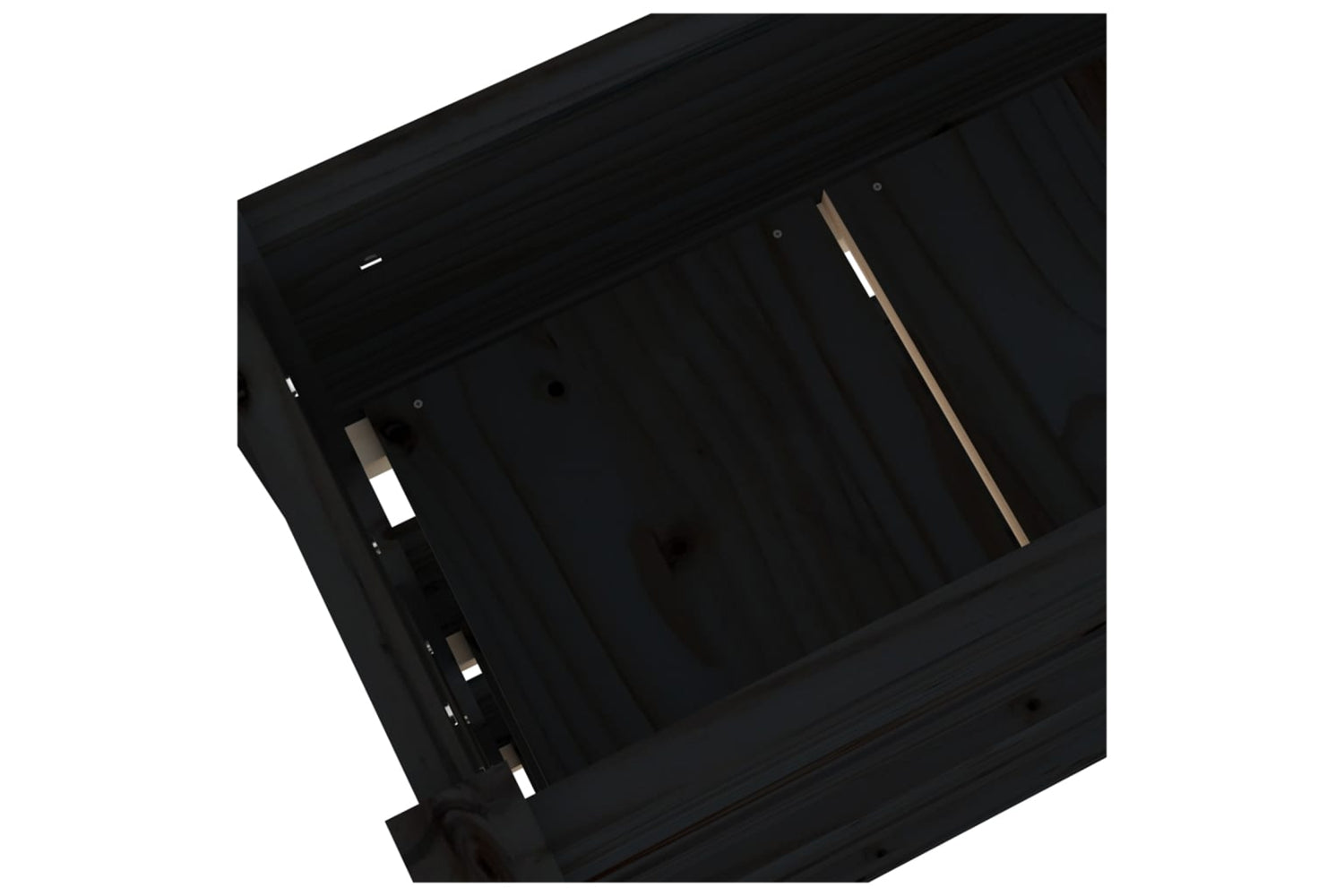 vidaXL 823924 Planter Black 112x25x104.5cm Solid Wood Pine-6
