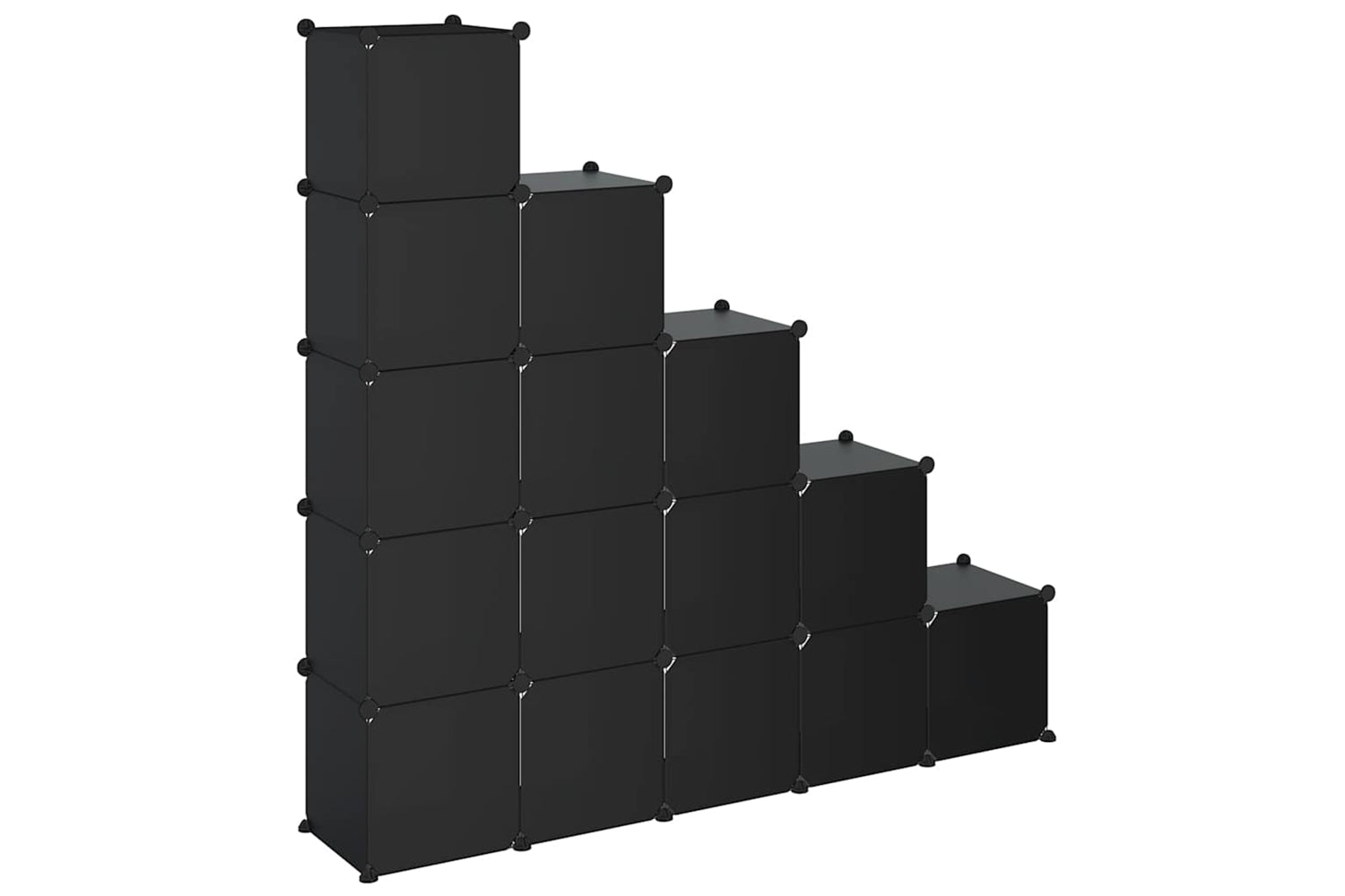 Vidaxl 340554 Storage Cube Organiser With 15 Cubes And Doors Black Pp-6