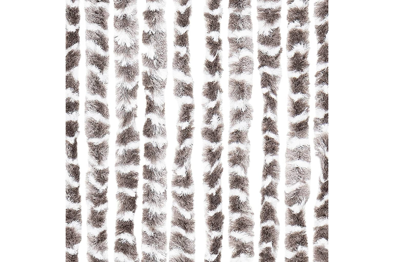 vidaXL Insect Curtain Taupe And White 90x220cm Chenille-5