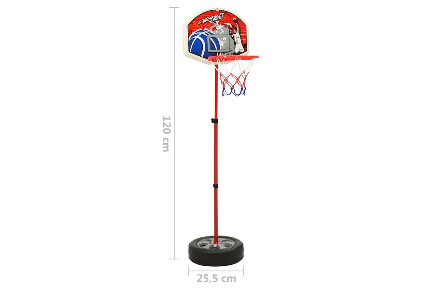 Vidaxl Children Basketball Play Set Adjustable 120 Cm-8