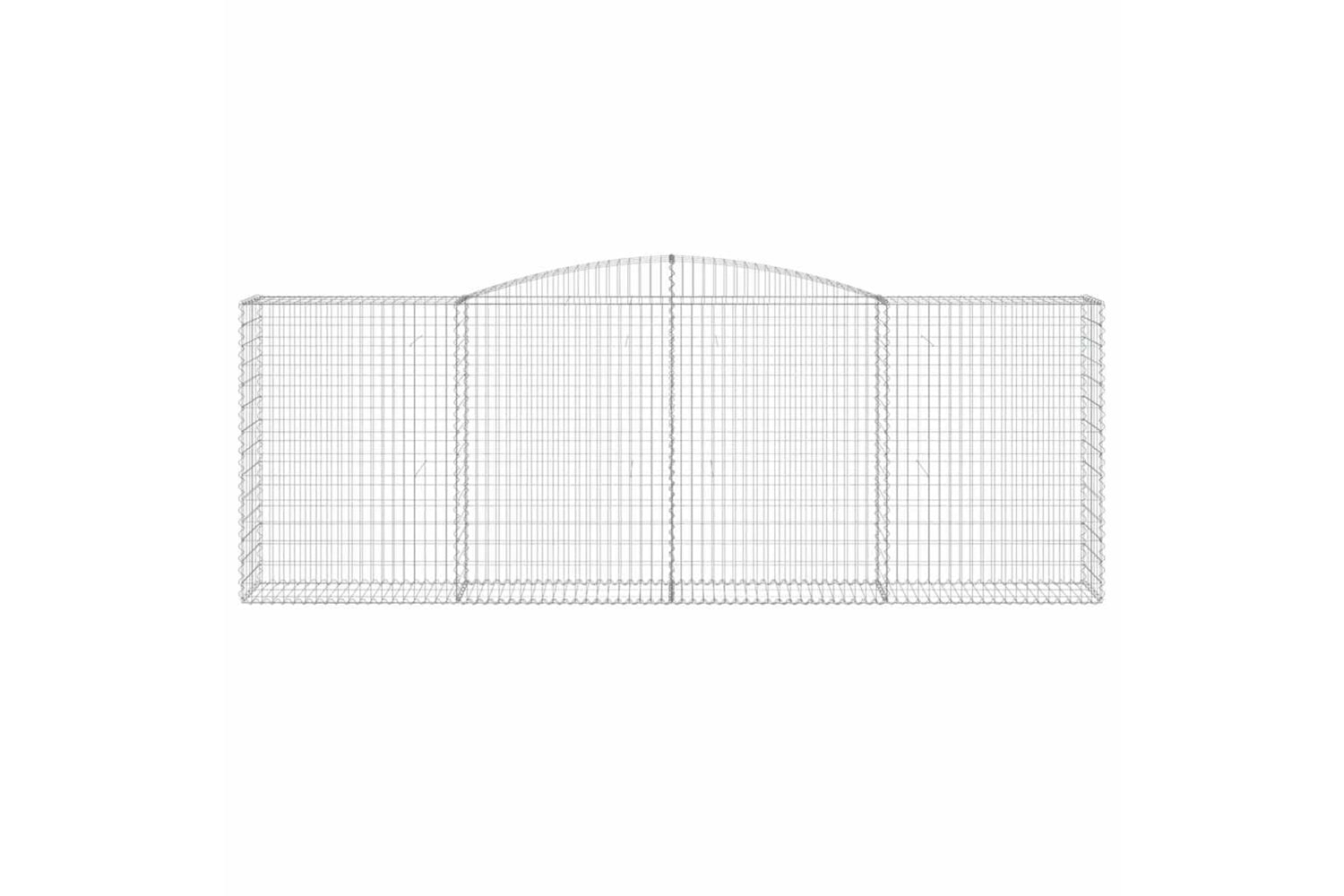vidaXL 3147025 Arched Gabion Baskets 5 Pcs 400x50x140/160cm Galvanised Iron-3