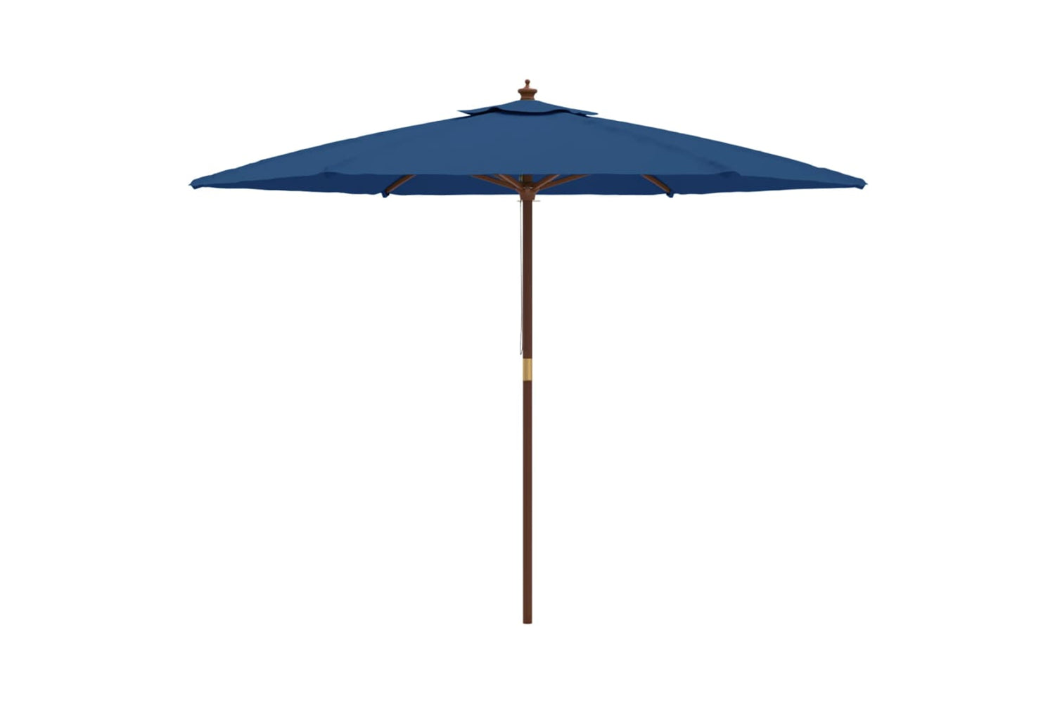 vidaXL 363174 Garden Parasol With Wooden Pole Azure Blue 299x240cm-3