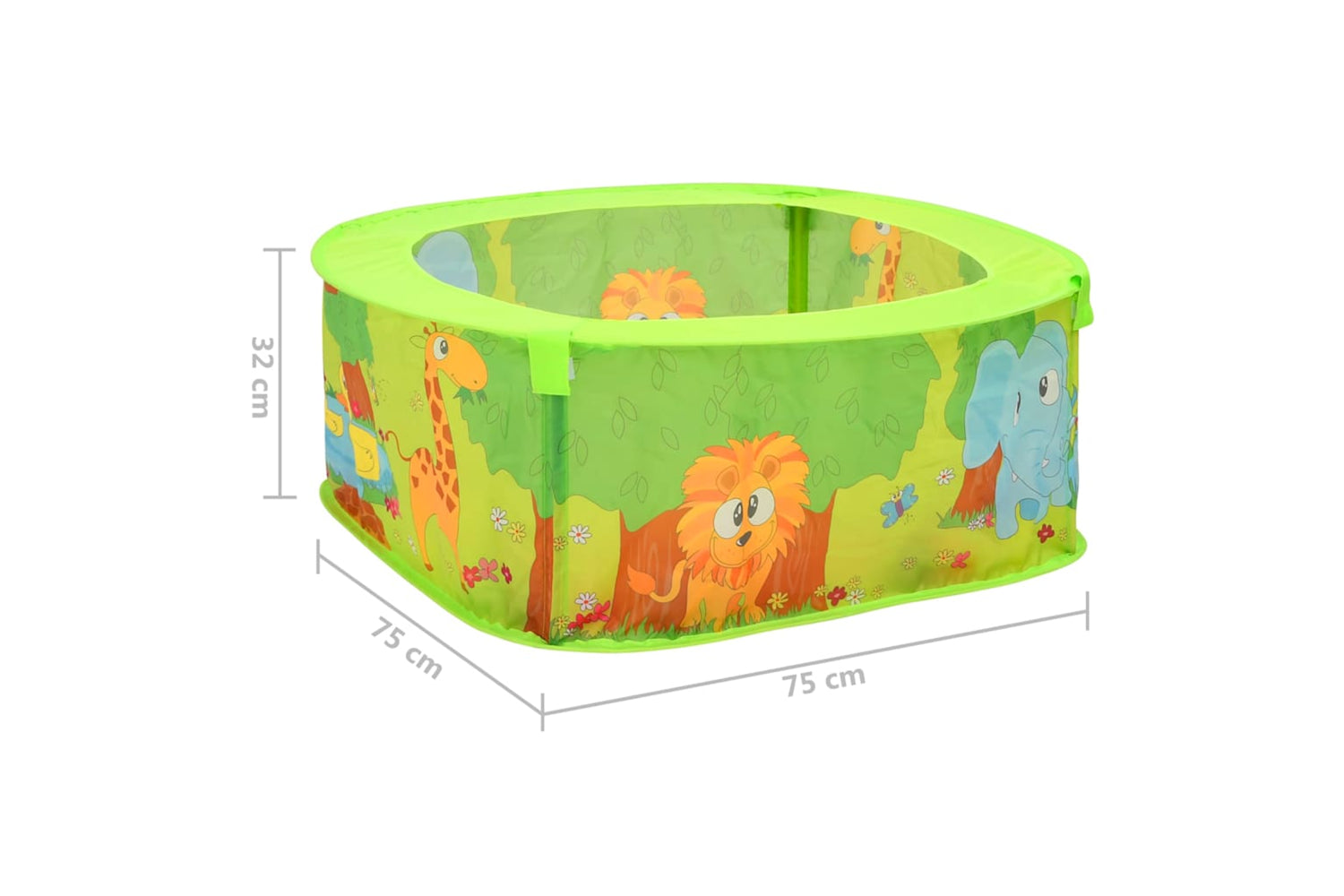 Vidaxl Ball Pool With 50 Balls For Kids 75x75x32 Cm-6