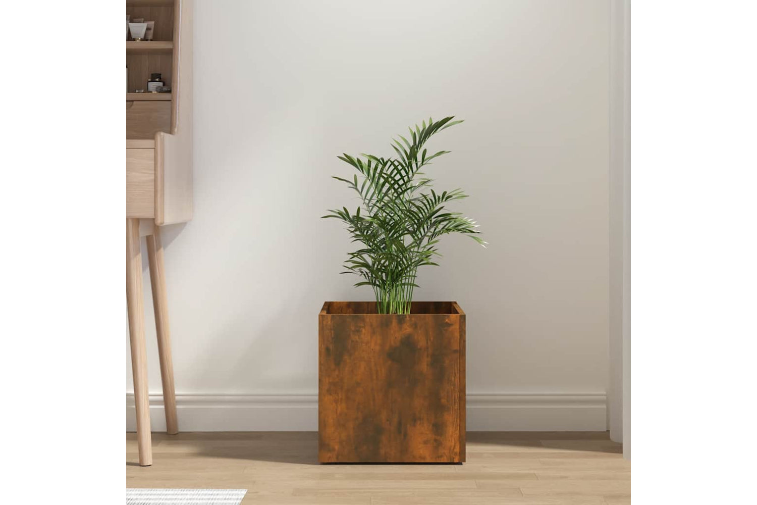 vidaXL 820499 Planter Box Smoked Oak 40x40x40cm Engineered Wood-2