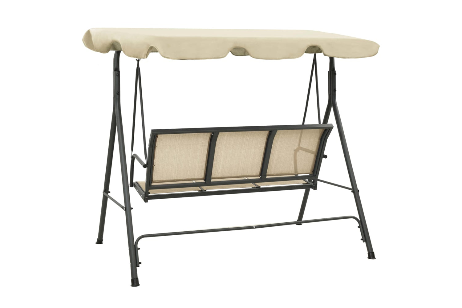 Vidaxl 313325 Garden Swing Chair With Canopy Anthracite And Sand-4