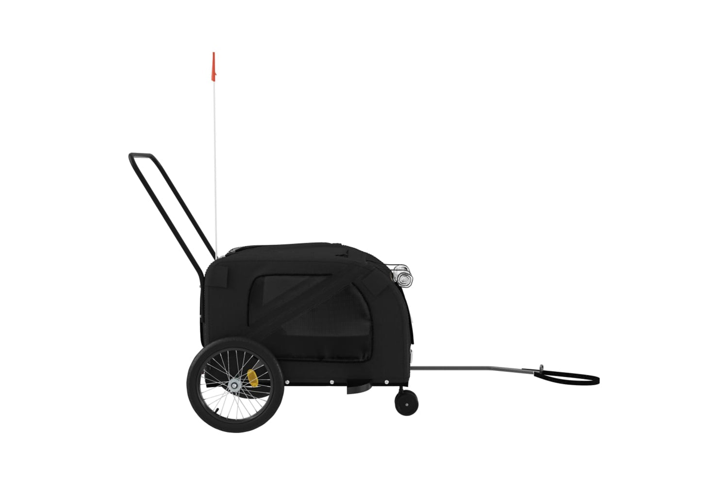 Vidaxl 93905 Pet Bike Trailer Black Oxford Fabric And Iron-5
