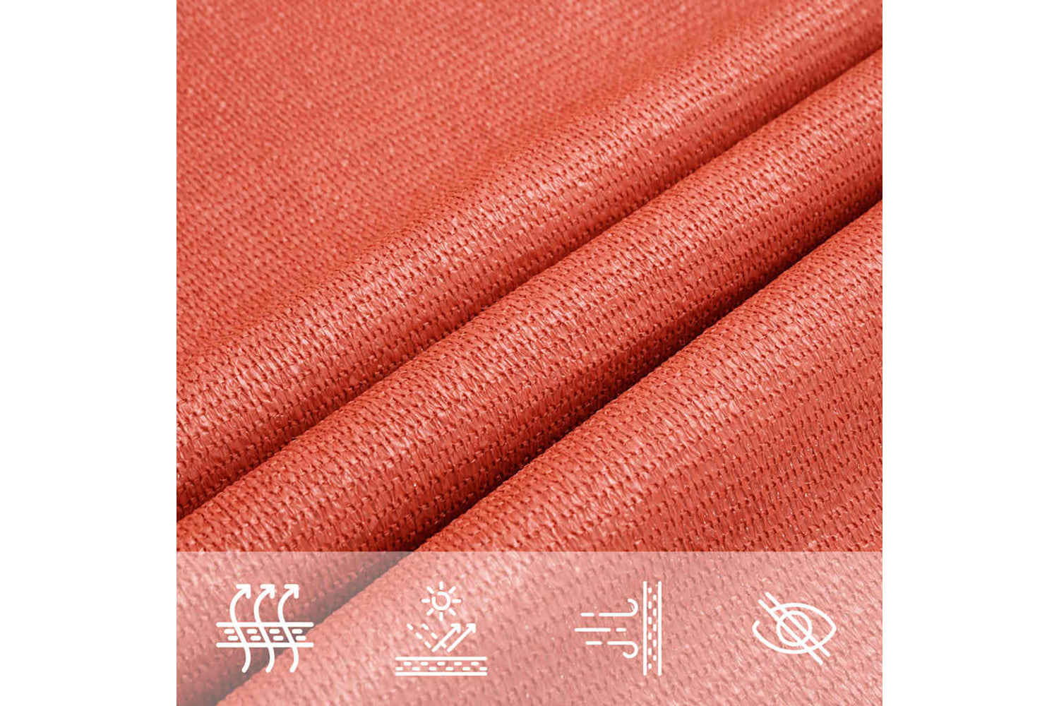 vidaXL 311378 Sunshade Sail 160 G/mÂ² Terracotta 3/4x2 M Hdpe-6