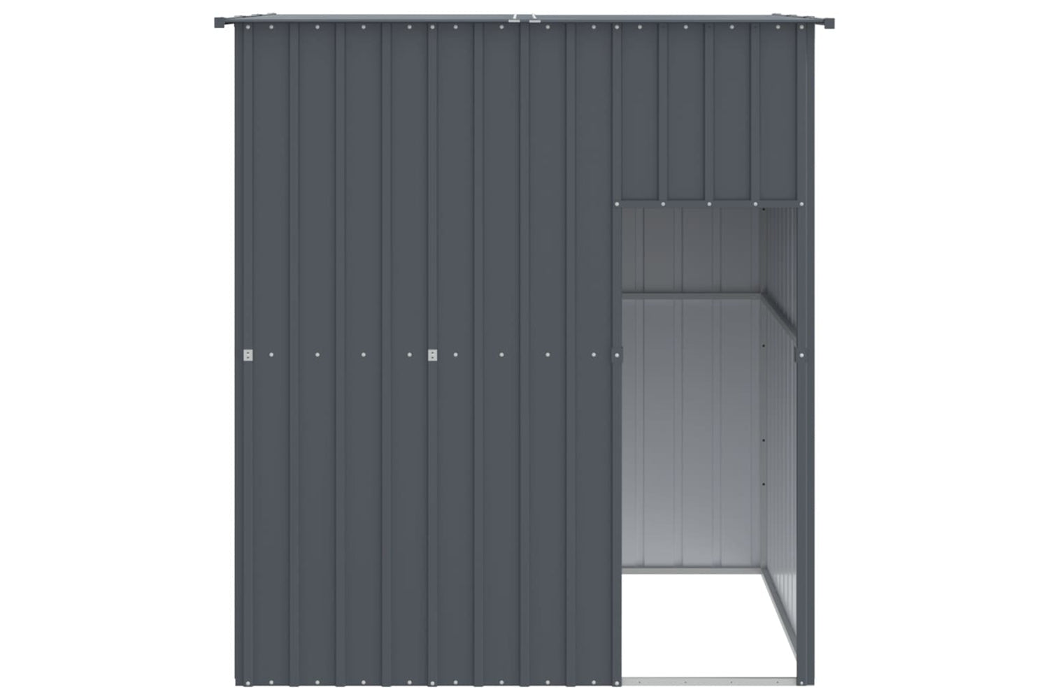 vidaXL 172363 Dog House With Roof Anthracite 165x153x181cm Galvanised Steel-2