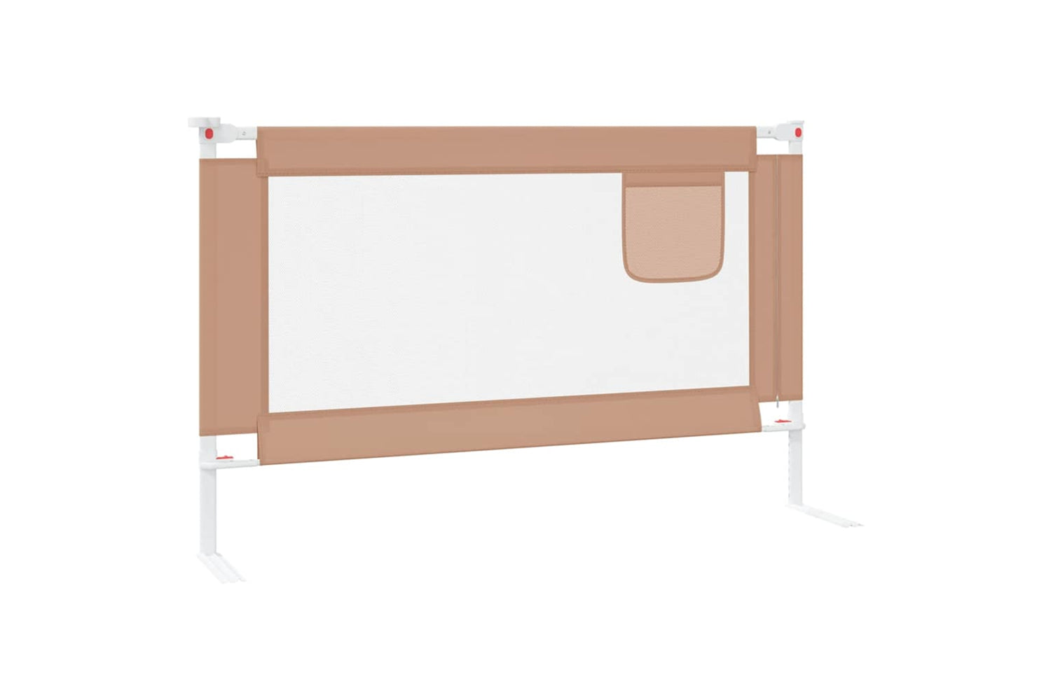 Vidaxl Toddler Safety Bed Rail Taupe 120x25 Cm Fabric-4