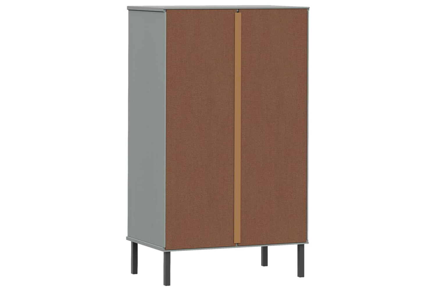 Vidaxl 350986 Shoe Rack With Metal Legs Grey Solid Wood Pine Oslo-6