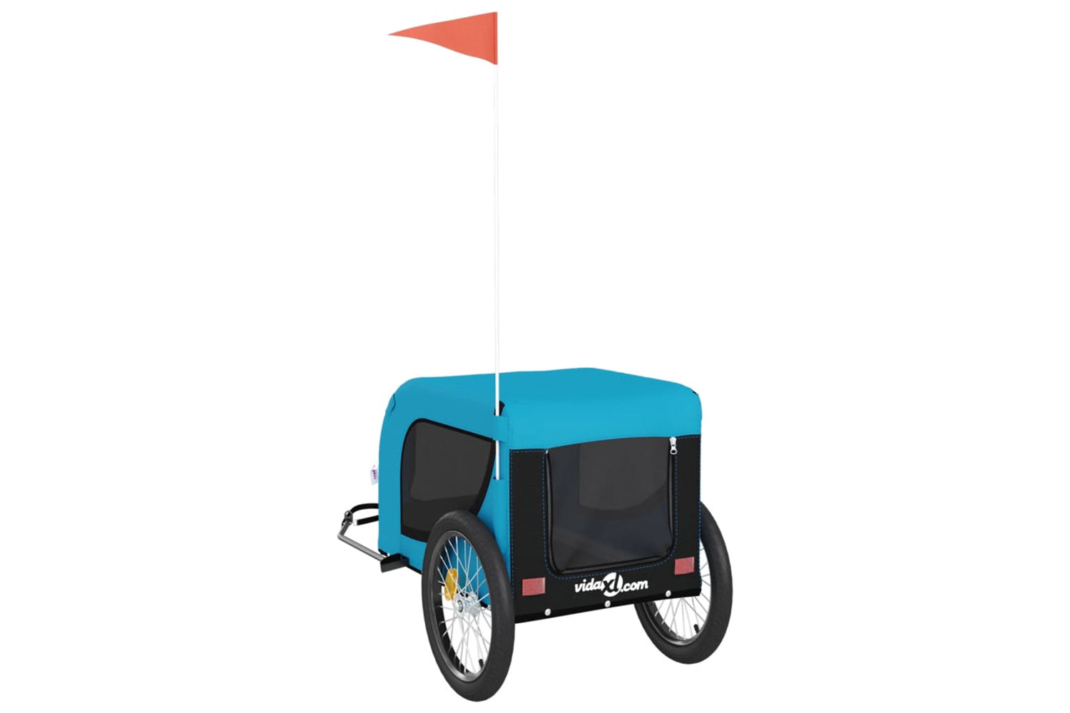Vidaxl 94009 Pet Bike Trailer Blue And Black Oxford Fabric And Iron-6