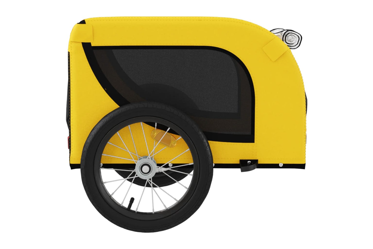 Vidaxl 94001 Pet Bike Trailer Yellow And Black Oxford Fabric And Iron-5