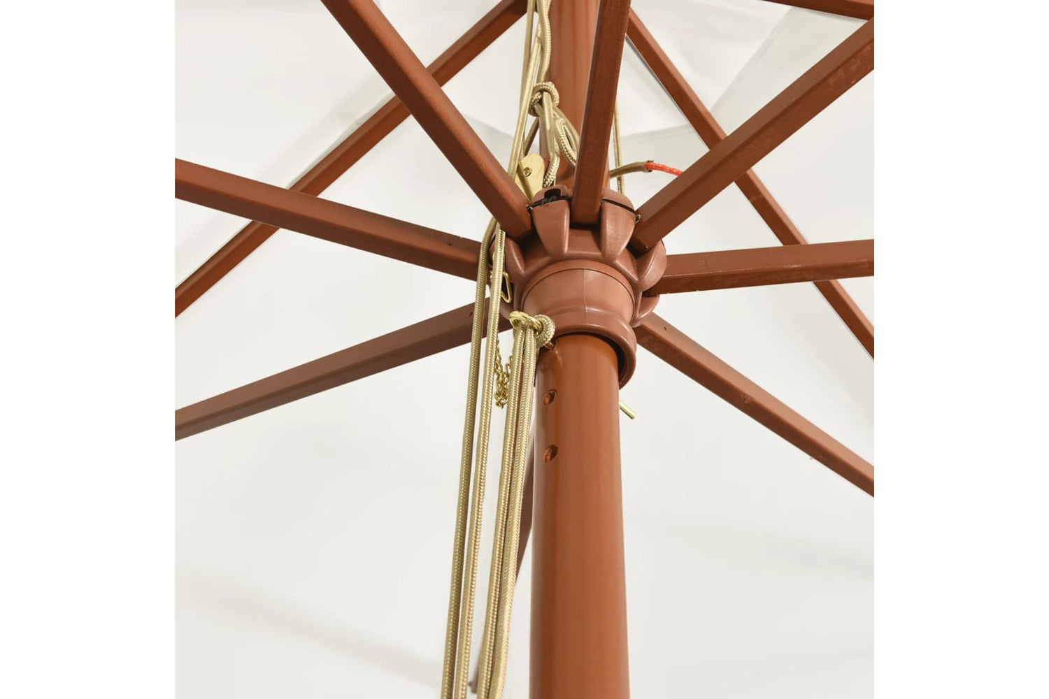 vidaXL 363175 Garden Parasol With Wooden Pole Sand 400x273cm-5