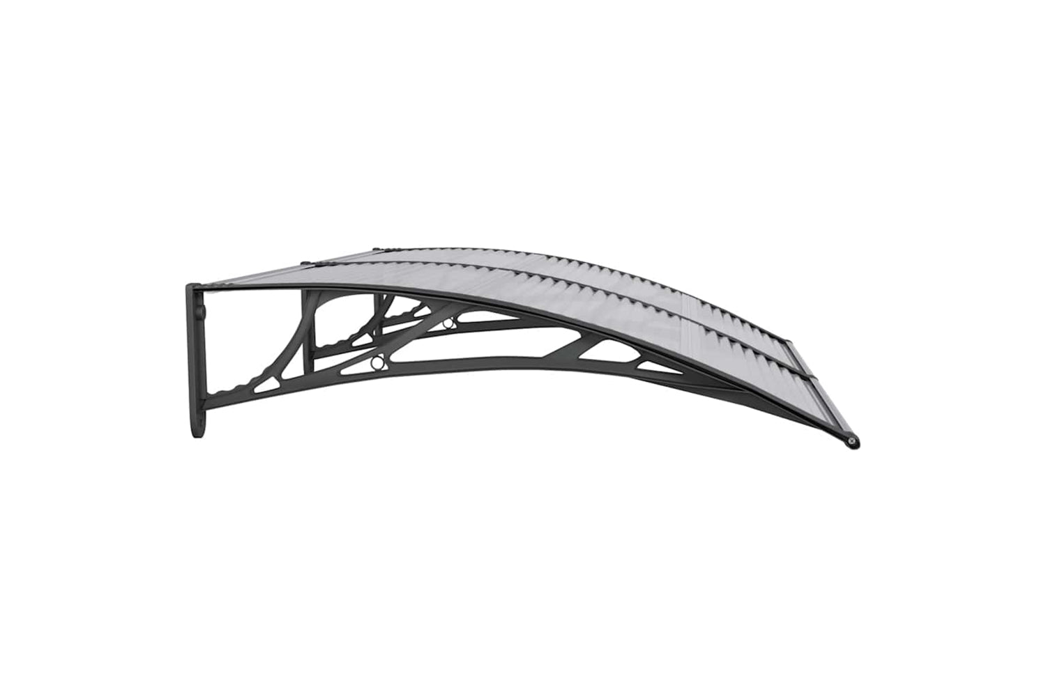 vidaXL Door Canopy Black 150x100cm Polycarbonate-4