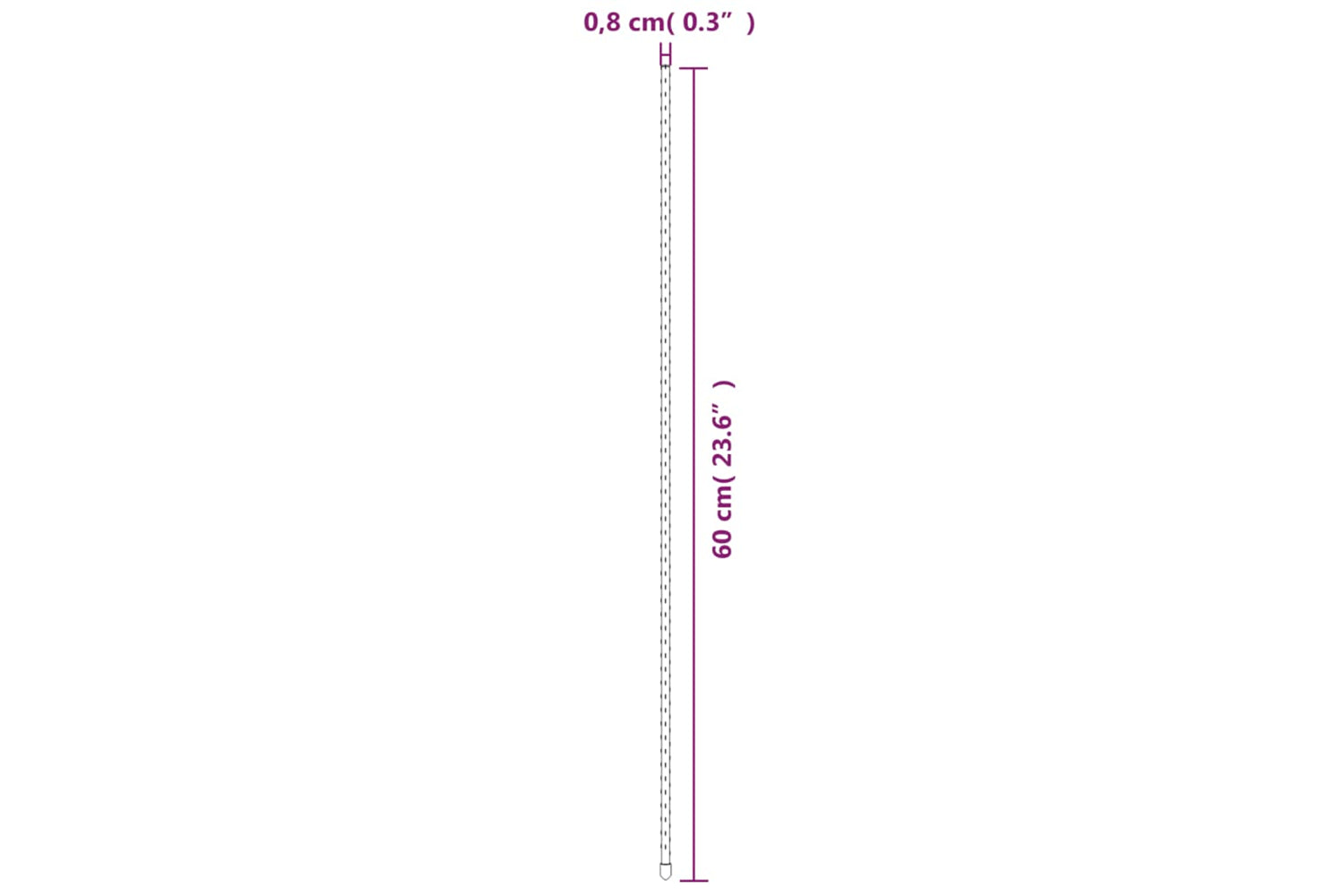 vidaXL 319367 Garden Plant Stakes 30 Pcs Green 60cm Steel-4