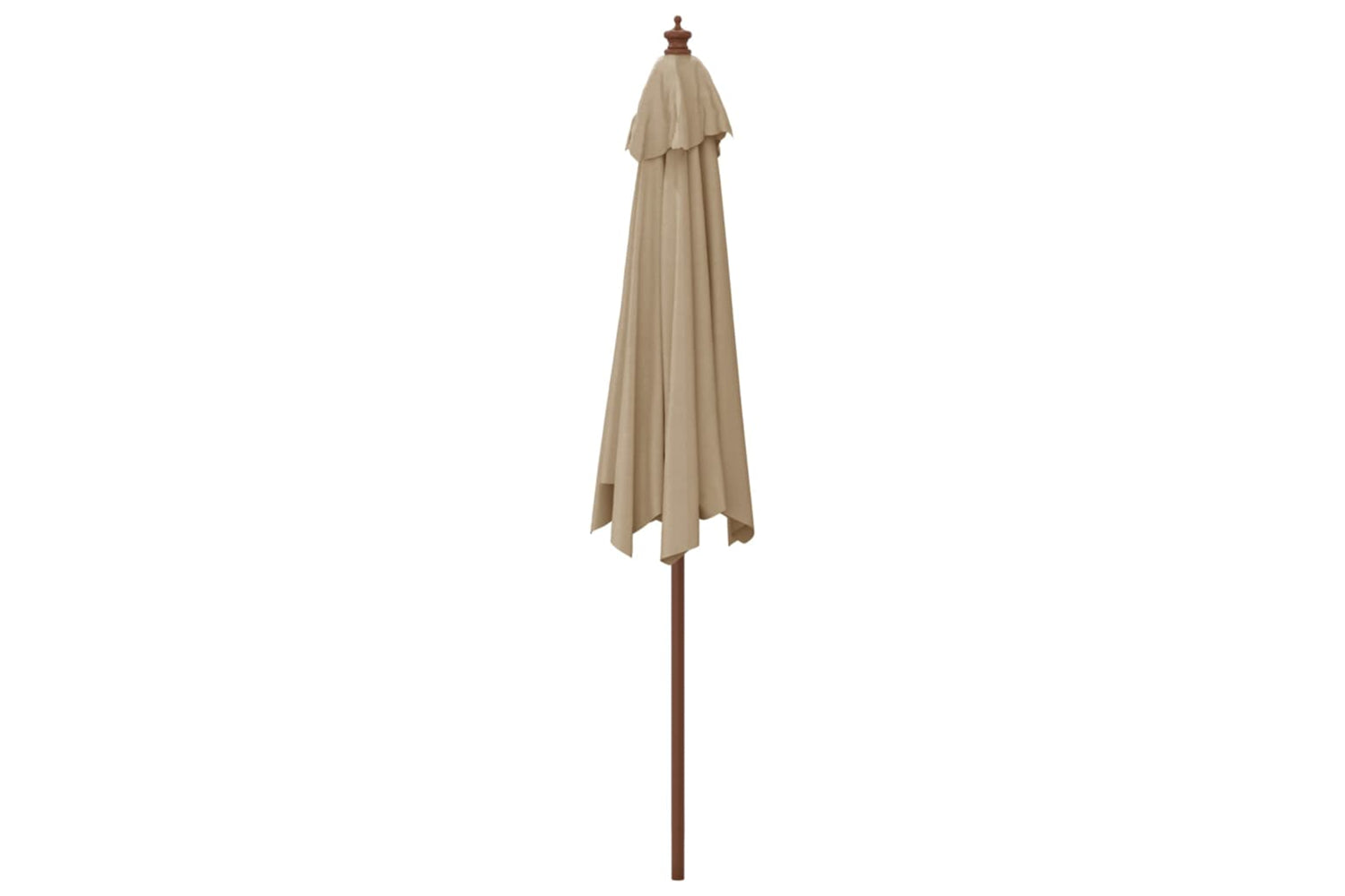 vidaXL 363170 Garden Parasol With Wooden Pole Taupe 299x240cm-4
