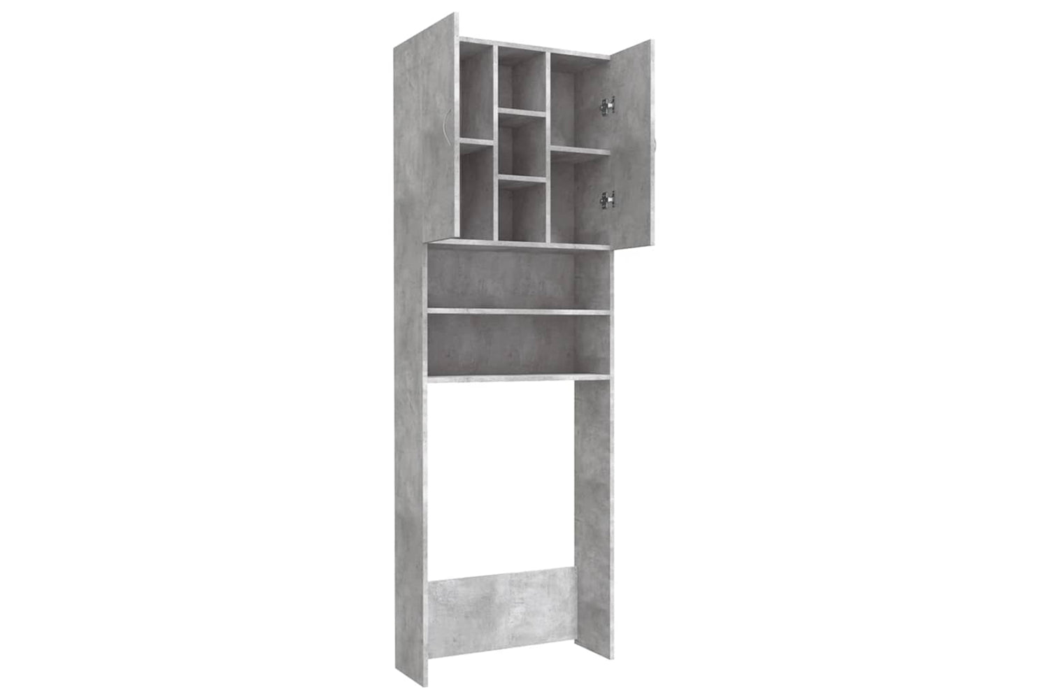 Vidaxl 808426 Washing Machine Cabinet Concrete Grey 64x25.5x190 Cm-4
