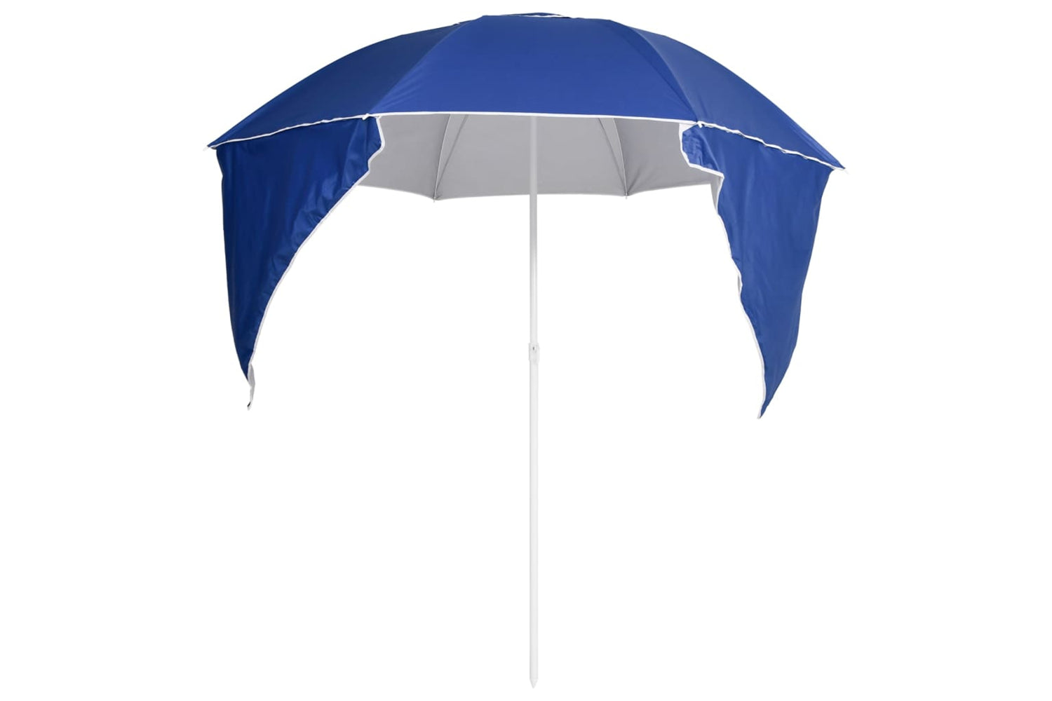 vidaXL 318837 Beach Umbrella With Side Walls Blue 215cm-4
