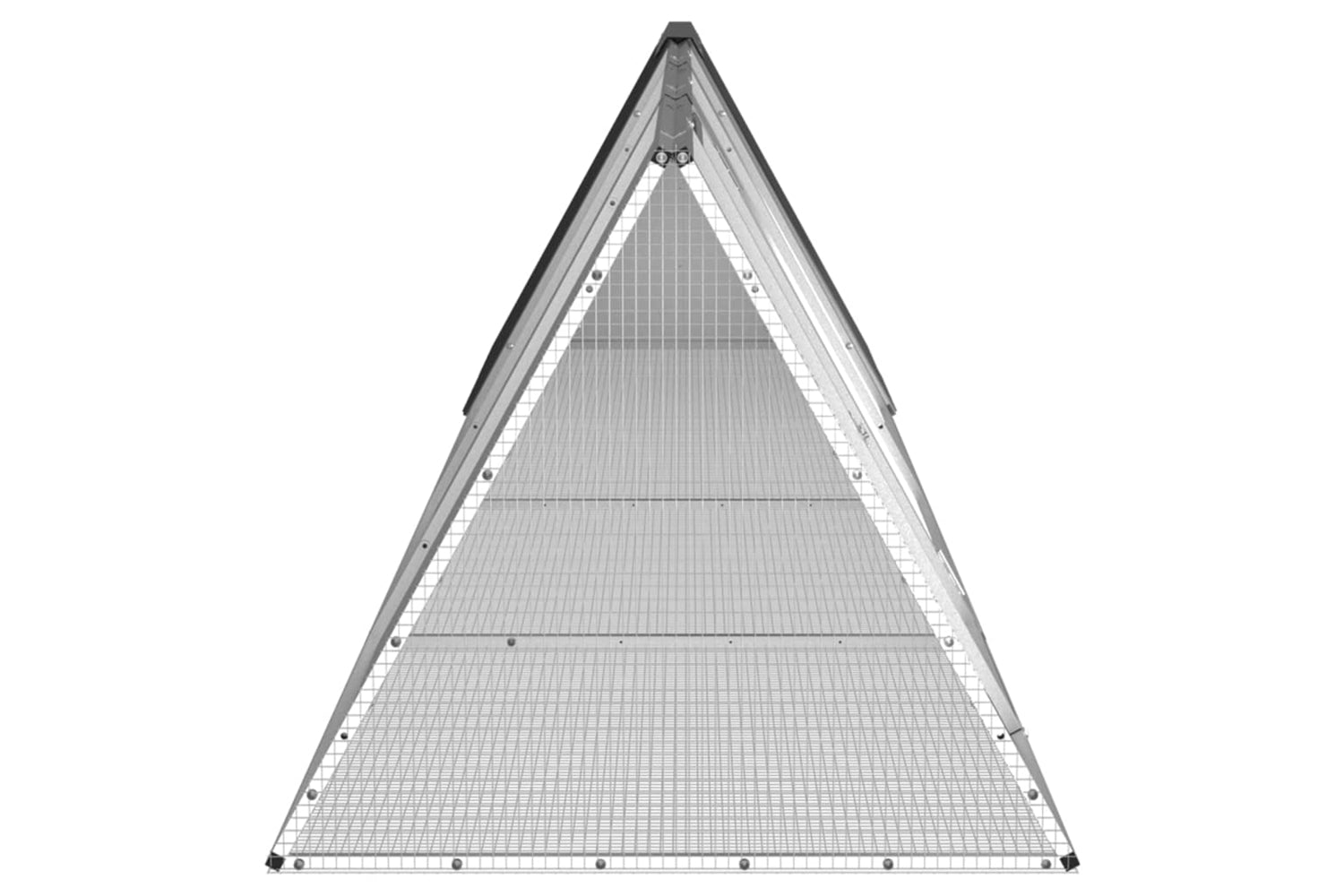 vidaXL 3106447 Rabbit Cage Anthracite 403.5x80.5x71cm Galvanised Steel-4