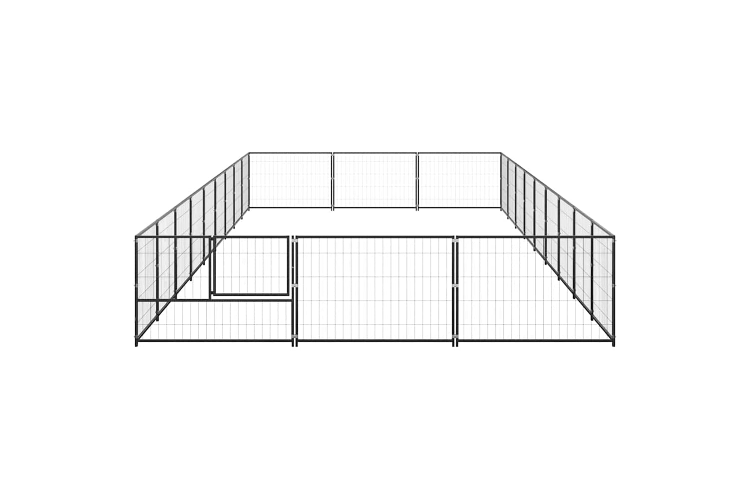 Vidaxl 3082133 Dog Kennel Black 27 M2 Steel-4