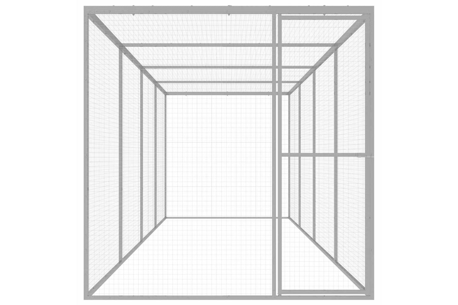 Vidaxl Cat Cage 6x1.5x1.5 M Galvanised Steel-2