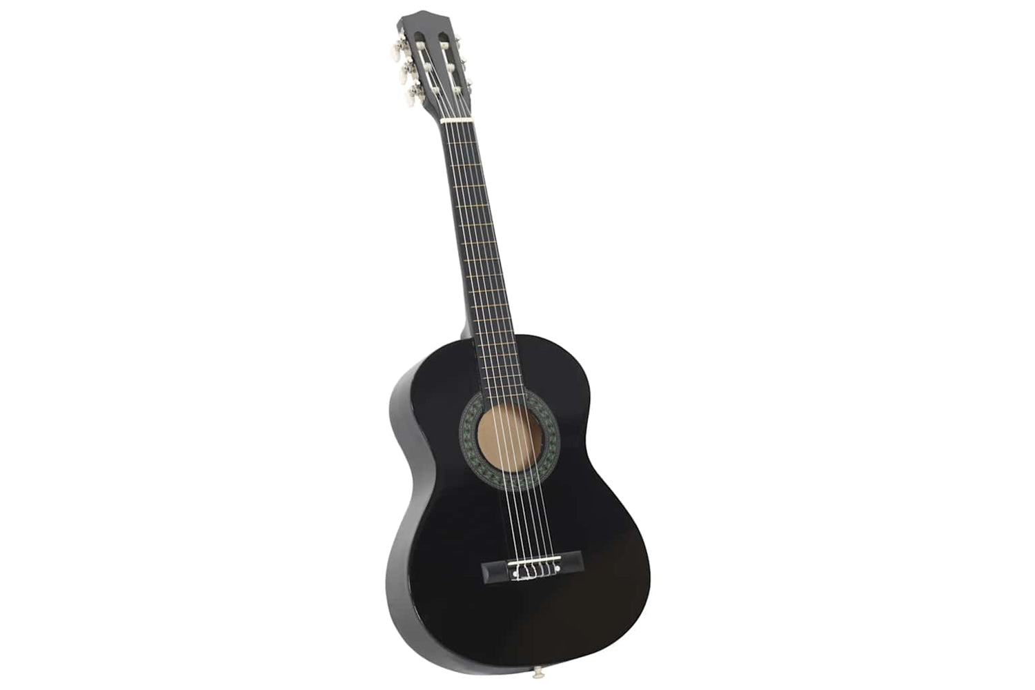 vidaXL 70127 8 Piece Classical Guitar Beginner Set Black 1/2 34"-2