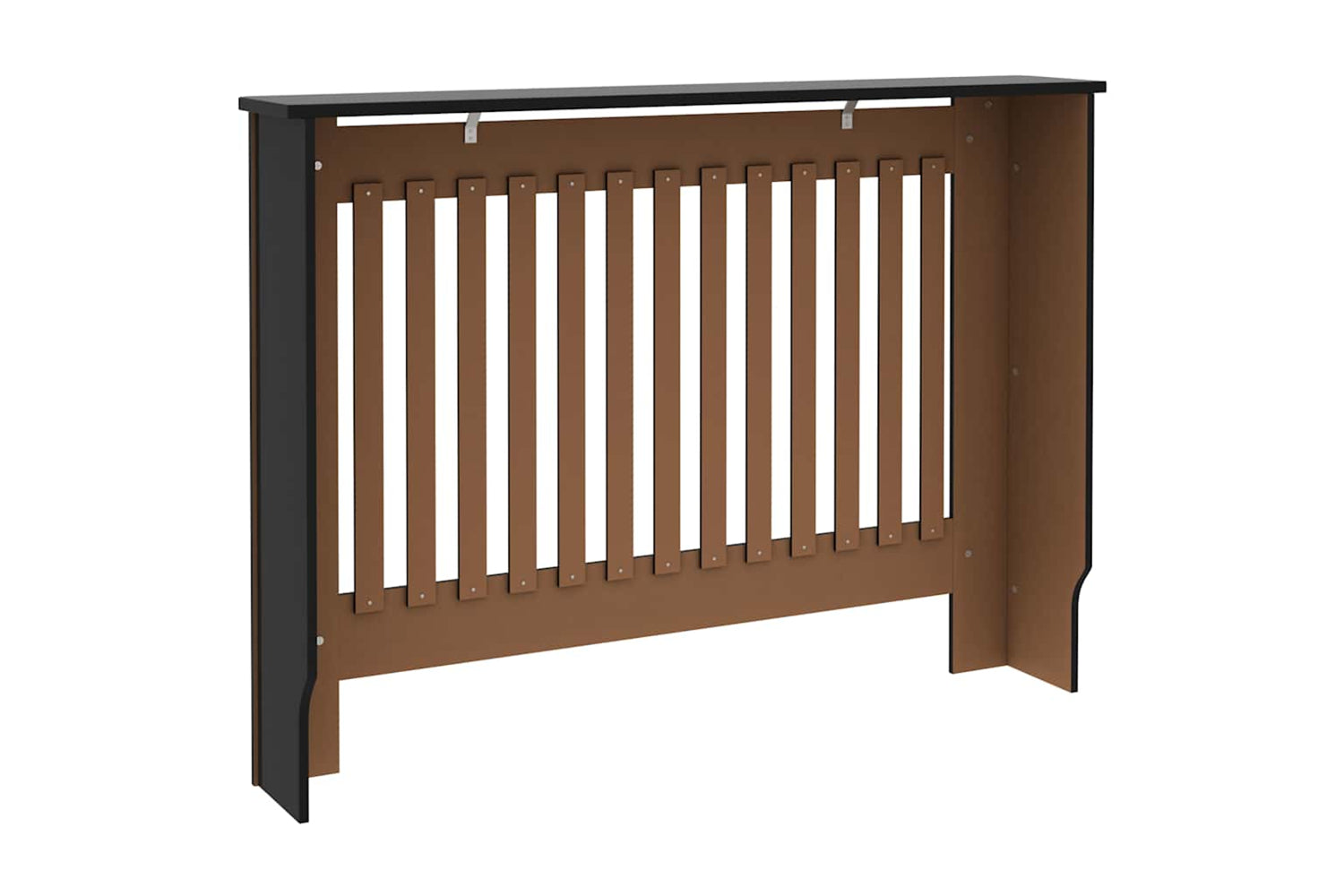 vidaXL Radiator Cover Black 112x19x81.5cm Mdf-5