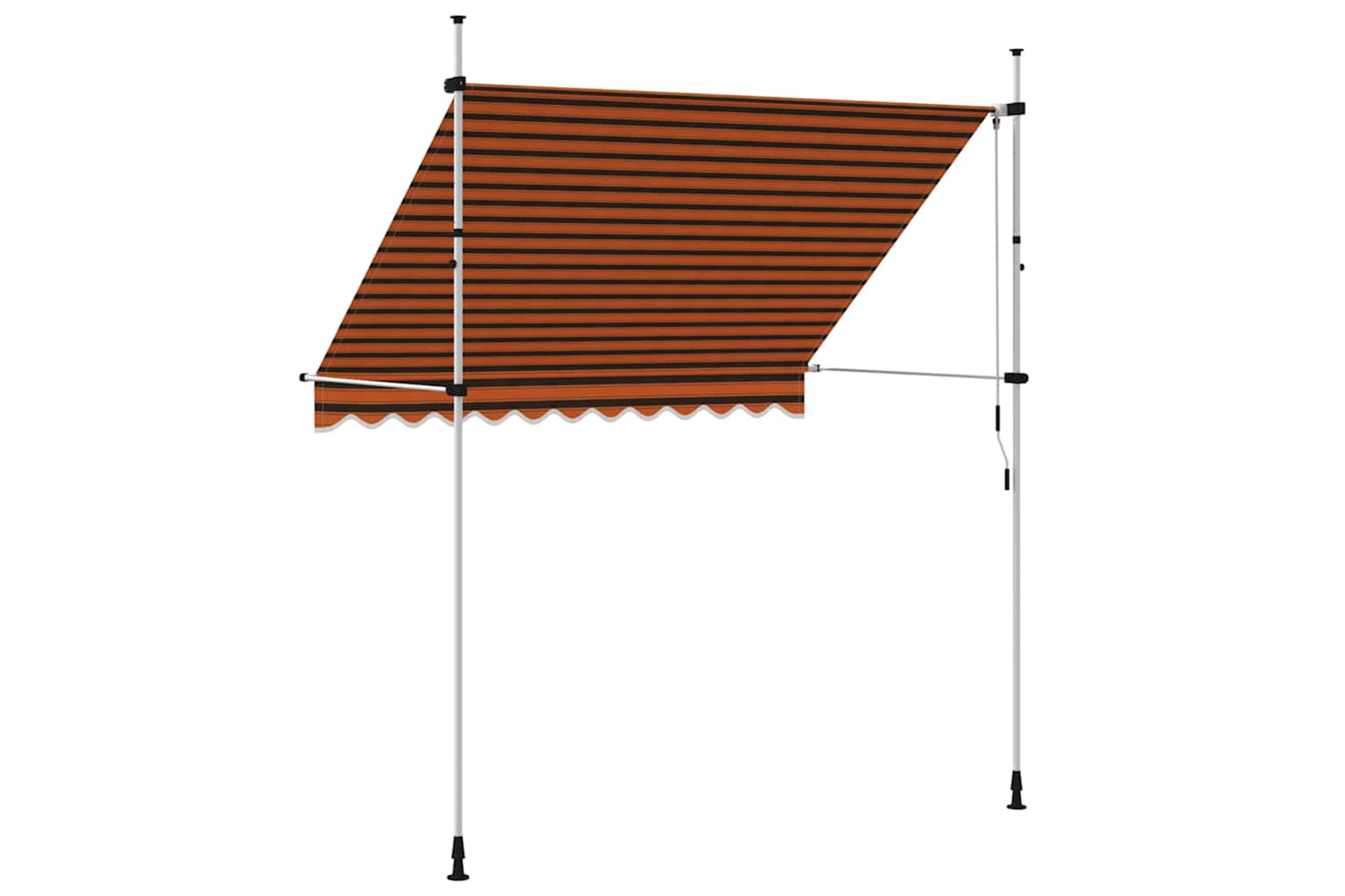 vidaXL 145837 Manual Retractable Awning 250cm Orange And Brown-4