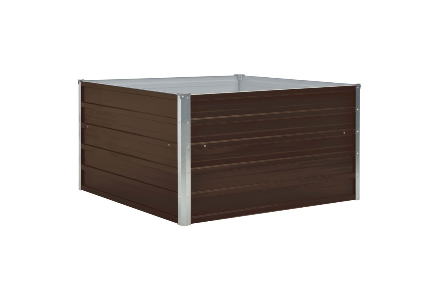 Vidaxl Raised Garden Bed 100x100x45 Cm Galvanised Steel Brown-2