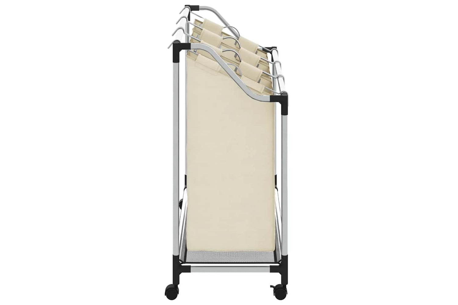 Vidaxl 282427 Laundry Sorter With 3 Bags Cream Steel-5