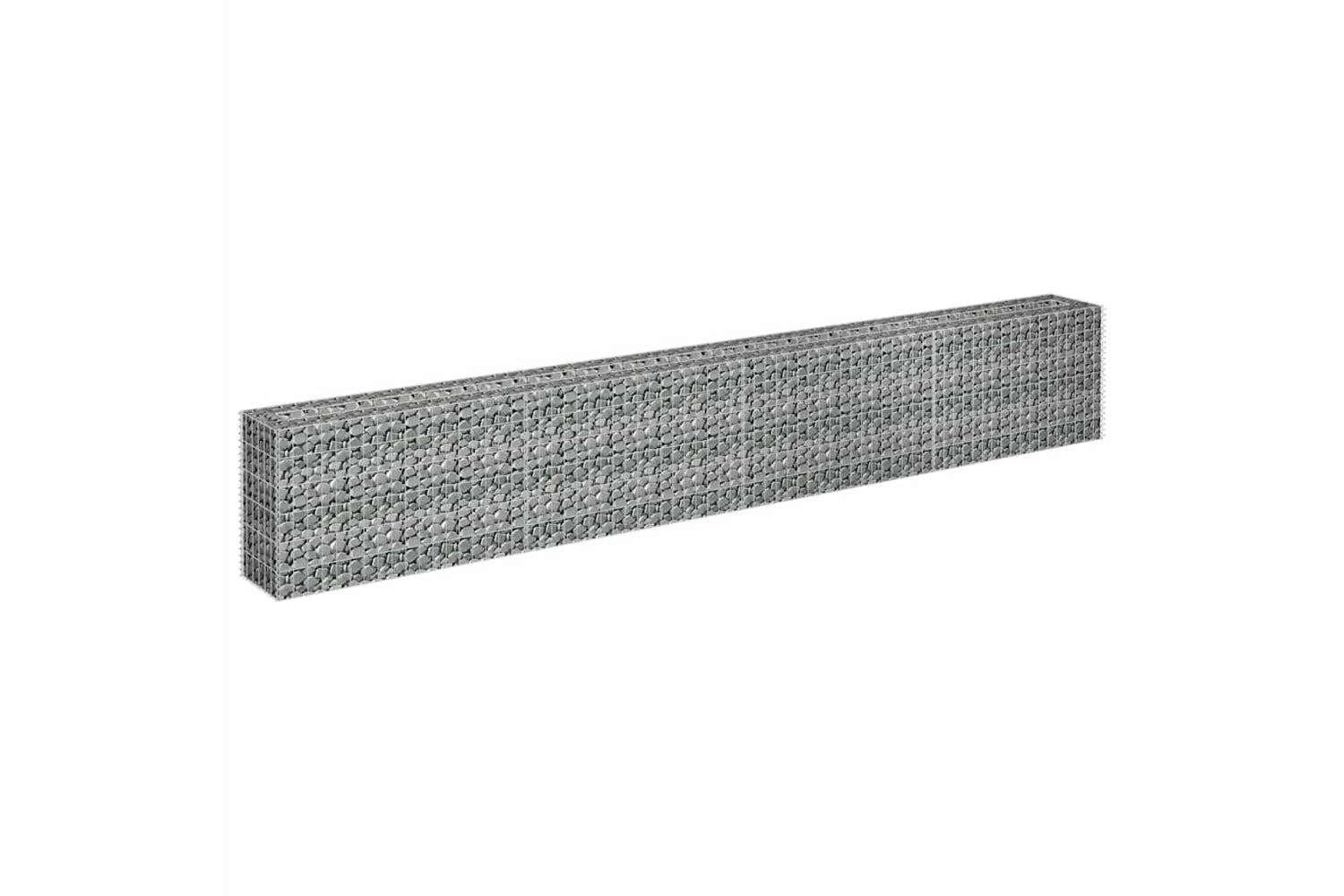 vidaXL 145642 Gabion Raised Bed Galvanised Steel 360x30x60cm-2