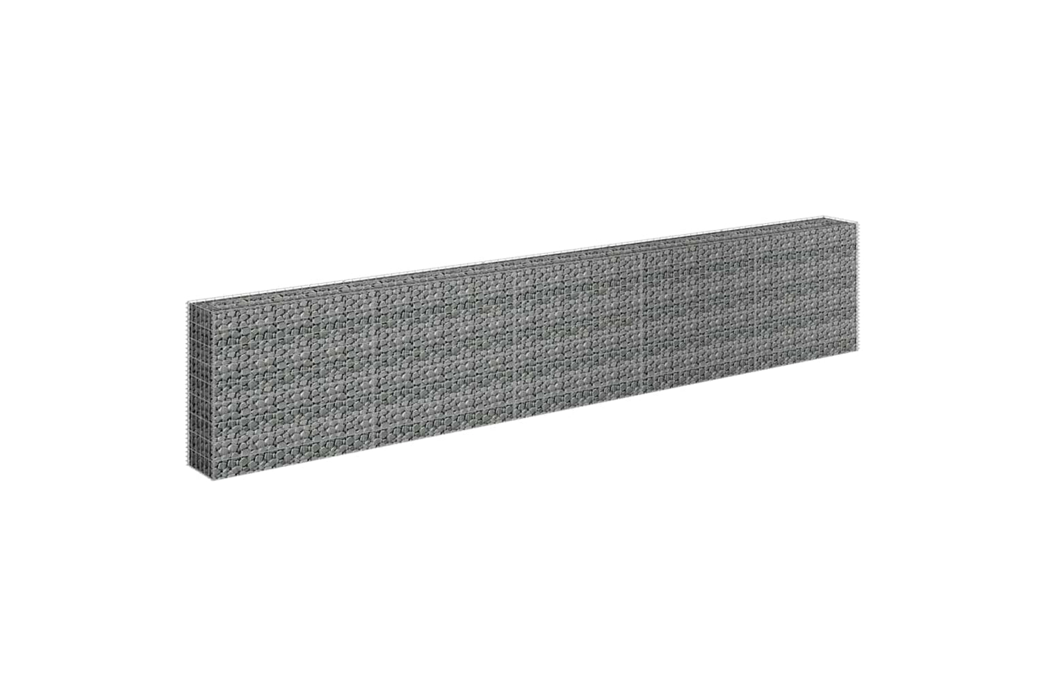 vidaXL 145647 Gabion Raised Bed Galvanised Steel 450x30x90cm-2