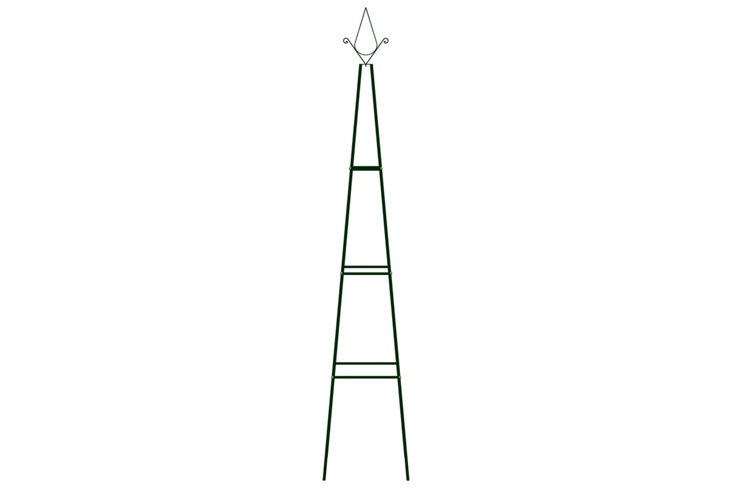 vidaXL 47096 Garden Climbing Plant Racks 2 Pcs Dark Green 35x35x195cm Iron-2